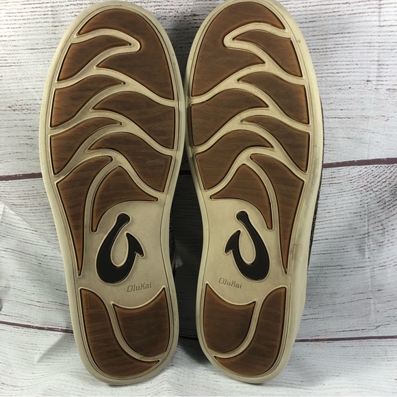 Olukai Alapa Men Size 11.5 Shoes Brown Mesh Drop-In Slip On - Picture 14 of 16